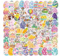 Mevronisshop-Autocollants Pâques, 100pcs Gommette Pâques Pour Enfant, Pâques Autocollants De Thème, Paques Stickers, Gommettes Paques, Autocollant Paques Enfant, Pour Décoration Pâque (Couleur B)