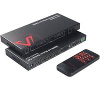 MEVRONISSHOP-AV Access Matrice Professionnelle 4x2 4K@60Hz HDMI 2.0, HDR10 & 3D, Arc/CEC, downscaling 4K à 1080P, Audio SPDIF 5.1CH, HDCP 2.2, Bande passante 18Gbps, API RS232 + IR + contrôle des Bou