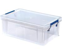 Mevronisshop-Bankers Box Boîte De Rangement Prostore 10 L, 14 X 34 X 21.5 Cm, Avec Couvercle Et Poignées, Format A4, Empilable, Plastique Transparent Sans Bpa