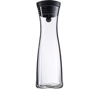 Mevronisshop-Basic Carafe À Eau, 1,0 L, Hauteur 29 Cm, Carafe En Verre, Couvercle En Silicone, Fermeture Closeup, Noir