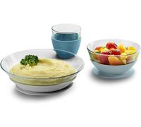 Mevronisshop-Béaba & Duralex, Coffret Repas Enfant En Verre, Assiette, Bol, Verre Avec Ventouse Silicone, Ergonomique, Evolutif, Sain, Durable, Made In France, Jungle