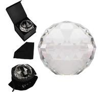 Mevronisshop-Belle Vous Boule De Cristal K9 À Facettes - Boule Cristal Photographie 8cm Avec Support, Pochette En Velours, Tissu En Microfibre Et Boite Cadeau - Boule En Verre Transparente Pour Média