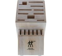 Mevronisshop-Bloc À Couteaux Double 16 Fentes Blanc Rustique