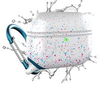 MEVRONISSHOP-Boîtier étanche pour AirPods Pro (1ère et 2ème génération), Silicone de Protection, Recharge sans Fil, Mousqueton, Antichoc, Joint en Silicone - Accessoires Apple ¿ Funfetti