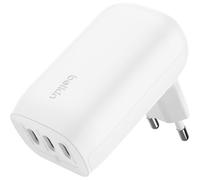 MEVRONISSHOP-BoostCharge Chargeur Secteur 3 Ports USB-C avec PPS de 67 W (pour appareils USB-C PD 3.1 comme l¿iPhone 16 (Tous modèles), MacBook Pro, AirPods, Galaxy, etc., Blanc)