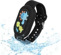 MEVRONISSHOP-Bracelet pour Samsung Galaxy SmartTag 2, Support de Bracelet de Dessin Animé en Silicone Étanche Compatible avec Samsung Smart Tag 2, pour Enfants, Personnes Âgées (Noir)