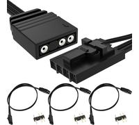 MEVRONISSHOP-Câble adaptateur RGB 4 broches vers 3 broches pour Corsair RGB, cordon de connexion pour périphérique ARGB 5 V 3 broches, Lighting Node CORE (10 cm/3,94 pouces, 3 pièces)