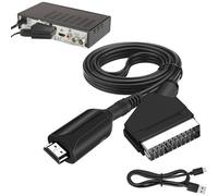 MEVRONISSHOP-Cable Peritel HDM1, Adaptateur Péritel vers HDM1 Tout en Un vers 1080p/720p avec Câble pour Ecran TV HD, Projecteur STB, VHS, Xbox, PS3, Sky Blu-Ray Lecteur DVD