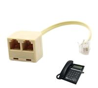MEVRONISSHOP-Cable RJ11, Adaptateur Telephone Fixe pour Box 10 Cm, Adaptateurs de Câble Téléphonique avec Répartiteur de Prise RJ11 6P4C, Répartiteur de Téléphone