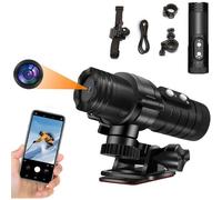 Mevronisshop-Caméra D'action 1080p Wifi Casque Caméra Ultra Hd 120° Grand Angle Étanche Caméra Webcam Eis Stabilisation Caméra D'action Avec Kit D'accessoires Pour Escalade Équitation Ski