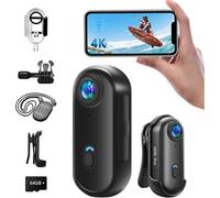 Mevronisshop-Camera Sport 4k,Caméra Corporelle Étanche Magnétique,Mini Camera Sport Minicaméra Sportive Wifi,Pov Pro Caméra Portable Avec Clip Petite-Caméra D'action,Caméra Casque Pour La Moto Et Le