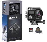 Mevronisshop-Caméra Sport Etanche 4k Wifi 20mp Action Cam Sportive Stabilisateur Ultra Hd Écran Lcd Grand Angle 170 Degrés Eis 30m Sous Marine 2 Batteries 1050mah - Brave 4 Noir Noir