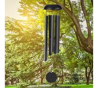 Mevronisshop-Carillons A Vent Exterieur, Victop 80cm Memorial Carillon A Vent Grand Ton Profond, 5 Tubes En Aluminium Creux Pleasant Melody Retro Decor Pour Jardin, Intérieur, Cour, Décoration De La