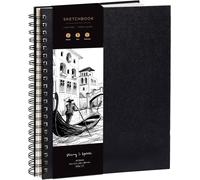 Mevronisshop-Carnet À Dessin Relié, A4 ¿ Papier Très Épais (200 Gsm) ¿ À Spirales, Pour Les Enfants Et Les Professionnels, Pour Dessiner Et Réaliser Des Croquis ¿ 21 X 29 Cm, 40 Feuilles / 80 Pages