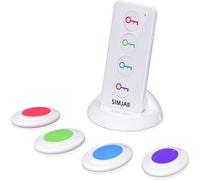 MEVRONISSHOP-Cercatore di chiavi , pratico e 4 catene lunghe, telecomando wireless RF per chiavi, portafogli, occhiali, bagagli, animali domestici, colore: bianco