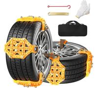 Mevronisshop-Chaînes À Neige Voitures Universelles, Chaine Pneu Voiture 8pcs 165-265mm, Chaine Voiture Pour Suv, Mpv, Camion, Tpu Materia, Pour Glace, Neige Et Routes Glissantes, Traction D'urgence