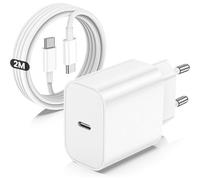 MEVRONISSHOP-Chargeur Base iPhone 17 16 15 avec câble de Fast Charge,20W Chargeur Bloc Rapide USB C avec Cable 2m USB C to C pour Apple iPhone 17/16e/16 Pro Max/15/Plus/Pro/Max,iPad Pro/Mini/Air