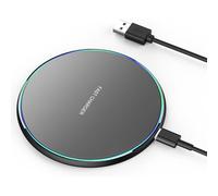 MEVRONISSHOP-Chargeur sans Fil Rapide, Chargeur Induction 15W Charging Pad pour iPhone 15/14 Pro max/13/12/11/XS Max/XR/XS/X/8,Samsung Galaxy S22/S21/S10/S9/S8/Note 20/10/9/8, AirPods 2/3/Pro,Huawei,