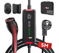 Mevronisshop-Chargeur Type 2 3.6kw Chargeur Voiture Electrique Avec Schuko, Courant Commutable 6-16a, Ip65 5m Ev Cable De Recharge Type 2, Iec 62196-2 Evse Avec Sac De Transport