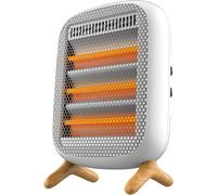 MEVRONISSHOP-Chauffage Électrique Infrarouge ReadyWarm 1200 Infrared. 1200W, 3 Niveaux de Chaleur, Interrupteurs Latéraux, Poignée de Transport, Chaleur Uniforme, Capteur Anti-basculement, Sûr, Compa