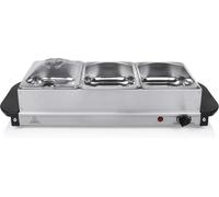 Mevronisshop-Chauffe-Plat, Capacité Totale De 4,2 Litres, Fonction Maintien Au Chaud, Gris Métal, Bp-6283