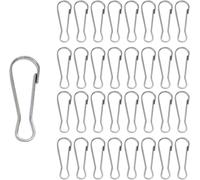 Mevronisshop-Cl-Link Lot De 80 Crochets À Ressort En Métal Nickelé Pour Trousseau De Clés, Corde À Linge, Barre De Drapeau