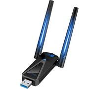 MEVRONISSHOP-Clé WiFi, 1300Mbps Clé USB WiFi 2.4GHz/5GHz Dual Band Internet, USB 3.0 Cpl WiFi, Antenne WiFi 2 x 5dBi High Gain WiFi Antennas, Compatible avec Windows 11/10/8/7/Vista/XP Mac Linux