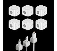 MEVRONISSHOP-Clips Câble Lot de 6 Organisateur Câble Magnetique pour Bureau Supports de Câbles Autocollants pour Câble Chargement USB Câbles D'alimentation