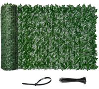 MEVRONISSHOP-Clôture de Protection de Jardin à Feuilles Artificielles, 1 x 3m Haie Artificielle, Mur Végétal, Décoration de Clôture de Balcon Intérieur Extérieur Ivy