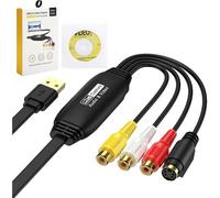 MEVRONISSHOP-Convertisseur VHS vers numérique USB 2.0, Carte de Capture vidéo USB 2.0 Audio vidéo Appareil Vieux VHS Mini DV Hi8 DVD VCR vers convertisseur numérique pour Mac PC Compatible Windows