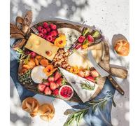 MEVRONISSHOP-Couteau à Fromage Acier Inoxydable NITRUM 125 mm - Manche Bois Ovengkol FSC - Série Nordika - Durabilité et Coupe Améliorées