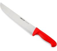 MEVRONISSHOP-Couteau de Boucherie en Acier Nitrum ¿ Couteau à Steak avec Manche en Polypropylène, Système d'Identification de Couleur pour Utilisation Prolongée ¿ Rouge, Série 2900