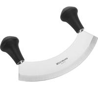 Mevronisshop-Couteau Hachoir / Couteau À Herbes Et Coupe-Pizza, Avec 1 Lame, Longueur : 17 Cm, Acier Inoxydable/Plastique, Argenté/Noir, 12932270