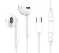 MEVRONISSHOP-couteurs Filaires USB-C pour iPhone 17/17 Pro/16/16e/15 Pro Max, Écouteurs Intra-Auriculaires Hi-Fi Stéréo USB C avec Microphone et Contrôle du Volume pour iPad Pro, Galaxy S24/S23, Goog