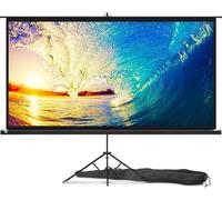 MEVRONISSHOP-cran pour projecteur intérieur et extérieur sur Pieds 100 Pouces - pour Films ou présentations - Écran sur trépied HD Premium sans pli 16:9 avec Sac de Transport et Sangles, Mat