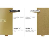 Mevronisshop-Crealty Cr-6 Se Pièce Détachées Pei Double Face Lisse + Texturé 254 X 245mm 10x9.64 Pouces Plaque De Construction Flexible Amovible Kit De Tôle D'acier À Ressort Magnétique