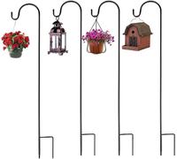 MEVRONISSHOP-Crochets de Berger,4pcs 120cm Berger Crochet de Jardin, Crochets en Métal pour suspendre Nichoir, LumiÈRes de Noël, Boules de Fleurs et Décorations de Mariage