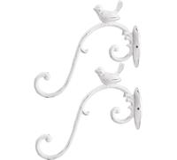 MEVRONISSHOP-Crochets muraux en fonte pour plantes ¿ Supports de panier à suspendre ¿ Jolie forme d'oiseau 2 pièces ¿ Crochets muraux décoratifs pour jardinières, lanternes, mangeoires à oiseaux
