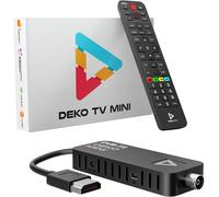 MEVRONISSHOP-DEKO TV Mini Decodeur TNT HD pour TV - Boitier TNT DVB-T2 HEVC - Stick HDMI USB - Main 10 Bit - USB WiFi Multimédia PVR 2in1 télécommande
