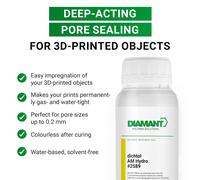 MEVRONISSHOP-DIAMANT dichtol AM Hydro 1 l - Scellant à base d'eau pour impression 3D - Gaz et étanche - Sans solvant - Pour pièces d'impression PLA, ABS, FDM et SLS - Imperméabilisation - Fabrication