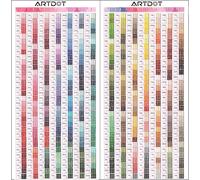 Mevronisshop-Diamant Peinture Color Chart, 5d Diamond Painting Accessoires Avec Numéro Dmc Correspondant À 445 Couleurs Perles De Diamant