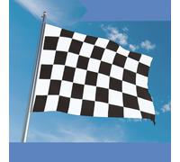 Mevronisshop-Drapeau Damier 150 X 90 Cm Drapeau Blanc Noir Avec 2 ?Illets Métalliques Fanion Drapeaux De Course Tissue Drapeau F1 Parfait Pour Les Festivals Manif Decoration Extérieur Jardin Défilé