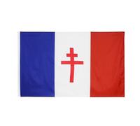 Mevronisshop-Drapeau France Libre 1940-1944 150 X 90 Cm Drapeau Francais Avec 2 ?Illets Métalliques Grand Drapeau France Flag Fanion Tissue Parfait Pour Festivals Manif Decoration Extérieur Jardin