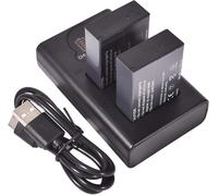 MEVRONISSHOP-DSTE 2X LP-E17 Rechange Batterie + Dual USB Charger avec écran LCD Compatible pour Canon R10, EOS M3, M5, 77D, 750D, 760, 8000D, 9000D, Kiss X8i, Rebel T6i, Rebel T6s Digital SLR Caméra