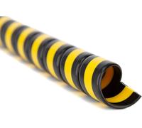 MEVRONISSHOP-Duo Protection en Spirale Flexible pour Tuyau hydraulique Ø 32 mm, Gaine de Protection de câble pour regrouper Les tuyaux, Noir et Jaune, Longueur de 5 mètres