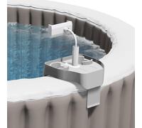MEVRONISSHOP-ECO POOLTECH 3 en 1 Réglable Plateau de Spa avec Porte-gobelet et Support de Téléphone, Adapté aux Piscines Gonflables Tablette de Spa, Accessoire pour Spa (Blanc)