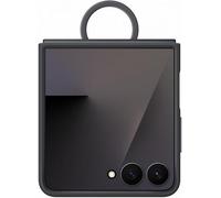 MEVRONISSHOP-EF-PF766 - Coque de Protection en Silicone avec Anneau de Support pour Smartphone Galaxy Z Flip7 - Résistante aux Chocs - Fine et adhérente - Noir