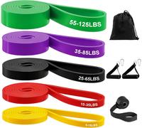 Mevronisshop-Elastique Musculation, 5 Résistances Différentes Elastique Sport, Bandes De Résistance Avec Ancrage De Porte, Poignée, Sac De Transport, Pour Yoga, Pilates, Musculation, Tractions