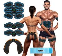 Mevronisshop-Electrostimulateur Musculaire, Ceinture Abdominale Electrostimulation,6 Modes Et 19 Intensités, Ceinture Musculation Electrostimulation Pour Abdos/Bras/Jambes/Fesses,Homme Femme