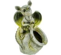 MEVRONISSHOP-Enfant Dragon avec Pot de Plantation Dragon Gargouille Figure de Jardin Jardin